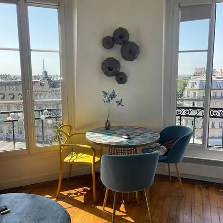 Luminous Batignolles 2p Flat With Eiffel Tower View Apartment Paris